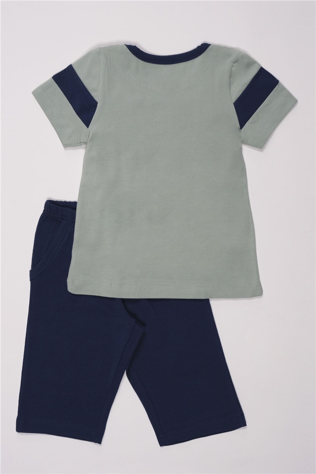 Baykar Erkek Çocuk Kaprili Pijama Takımı 9740 Açık Yeşil